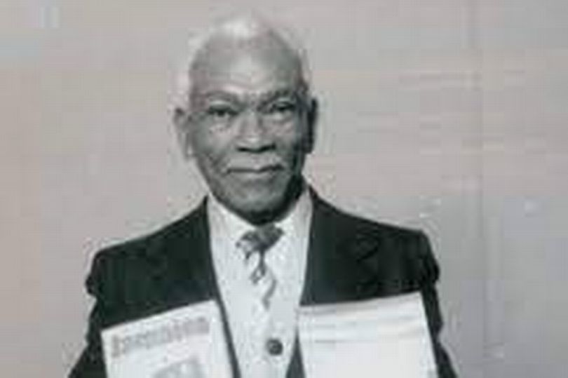 Black and white photo of a black man