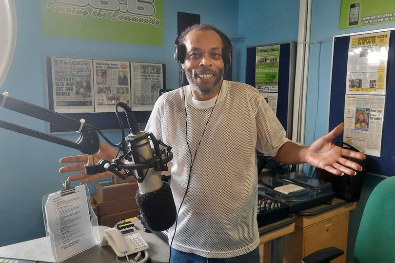 Picture of a black dj in a radio station